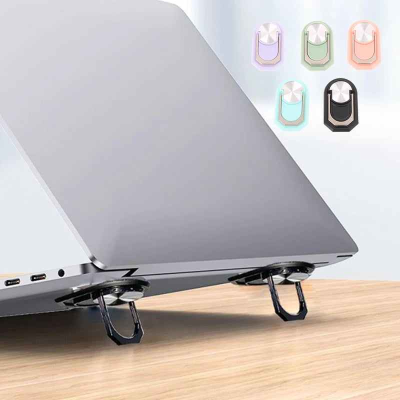 2PCS Invisible Mini Portable Cooling Stand Feet For Tablet Keyboard Zinc Alloy Foldable Laptop Non-slip Base Bracket Support Oasis Select