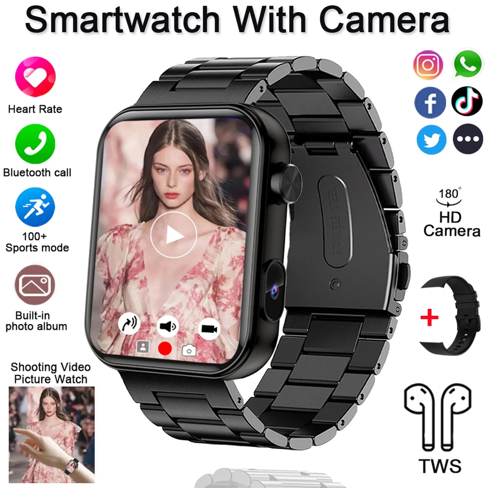 Jooeniok P51 Smartwatch – Camera, BT Calling & Fitness Tracker