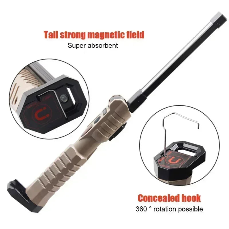 Folding COB XPE LED Work Light – Rechargeable Torch & Flashlight