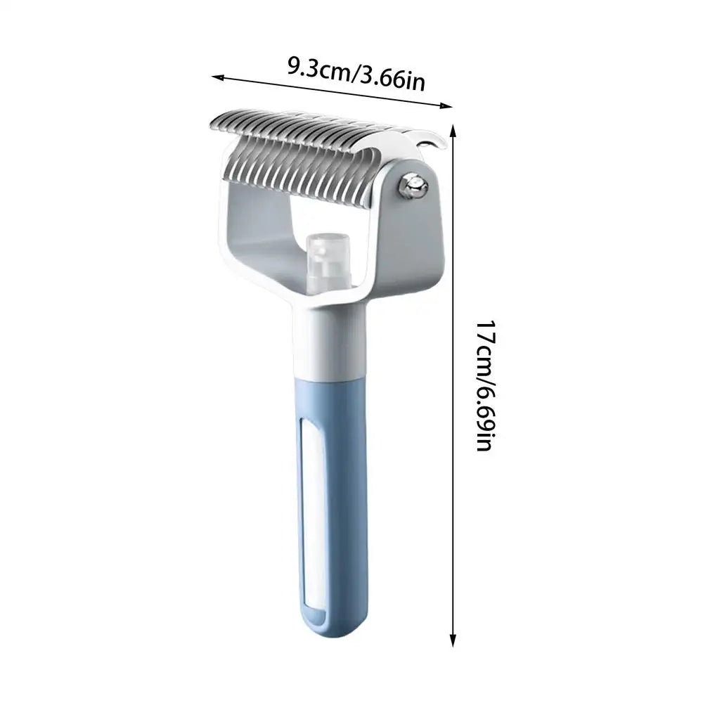 Pet Deshedding Brush Dog Cat Grooming Tool Hair Remover Undercoat Knot Cutter Comb Hair Brush Bathing Shower Pet Supplies Oasis Select Blue