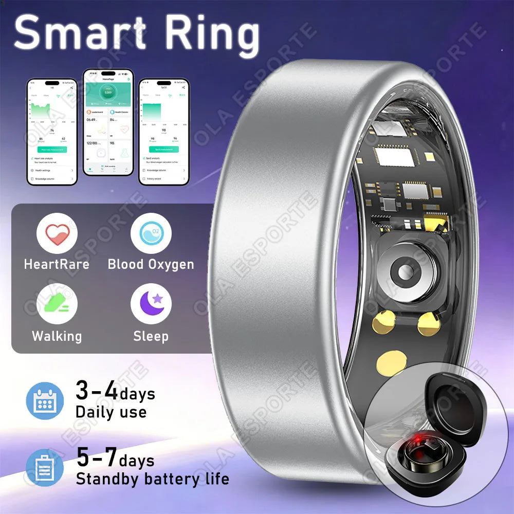 Ola Esporte Smart Ring – Heart Rate, SpO₂ & Sleep Tracker