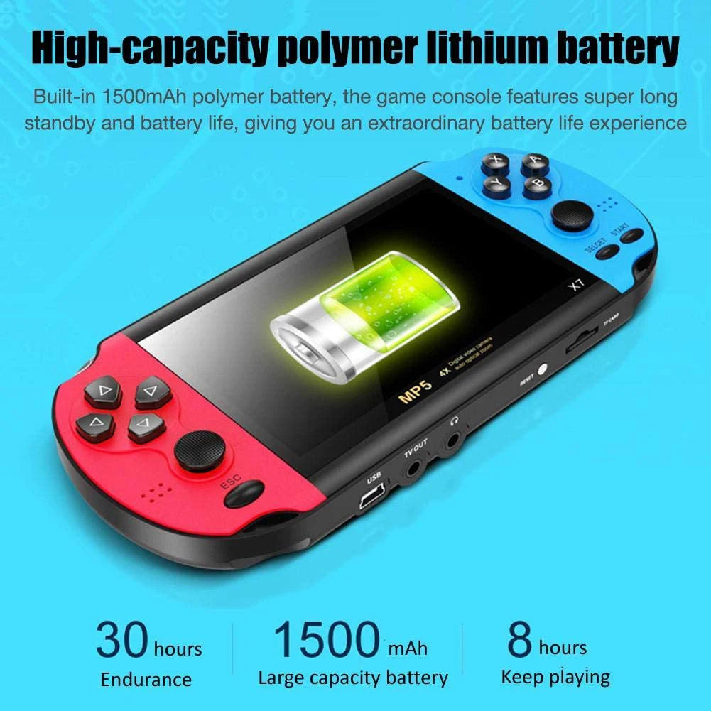 AyeBeau X7 Handheld Retro Game Console | 10,000 Games, 4.3"