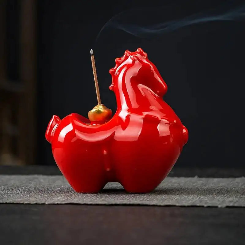 Instant Tea Pet Wealth Ceramic Incense Holder Stick Ornament Tea Room Incense Tray Home Aromatherapy Oasis Select 1