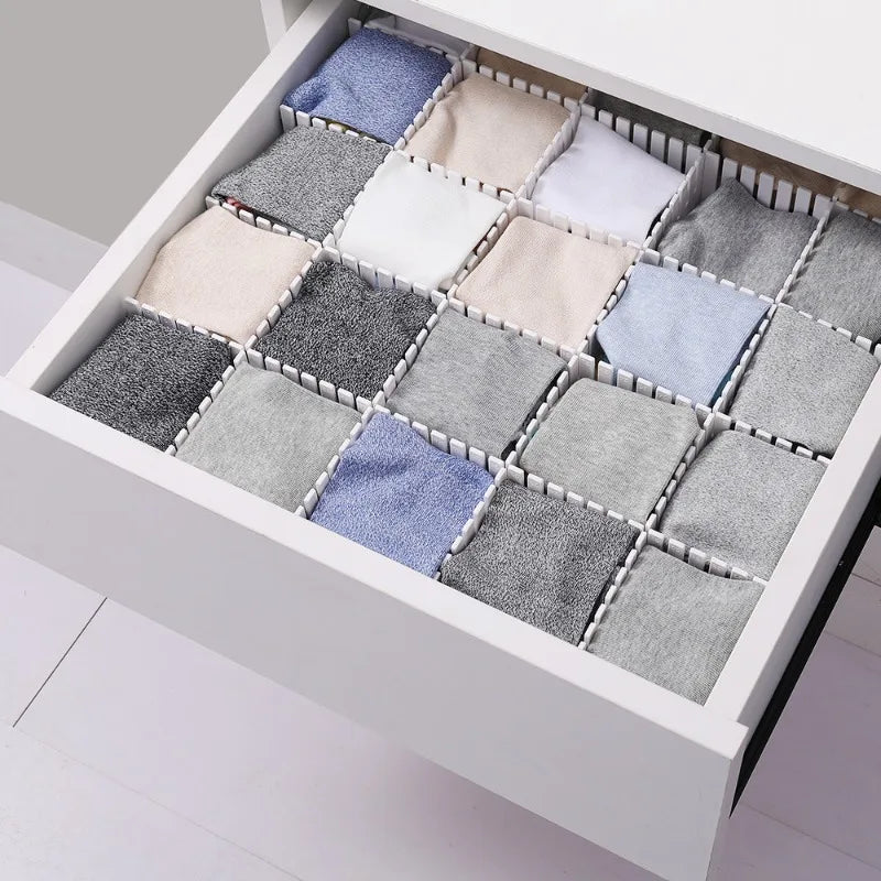 Household Drawer Separator Board Adjustable Cabinet Divider Multi-grid Storage Organizer for Underwear Socks Sundries Oasis Select