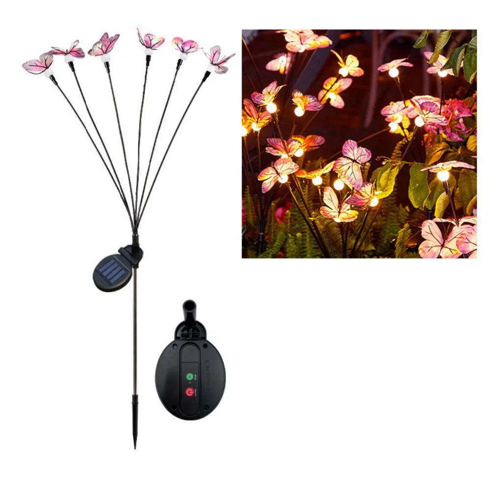 Butterfly Solar Garden Lights – 6/9 Head, 8 Modes, Waterproof