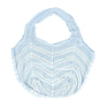 Versatile Knitted For Women Casual Summer Commuting Weaving Beach Holiday Style Soft Shoulder Bag Tote Shopper Bag Oasis Select Ice Blue