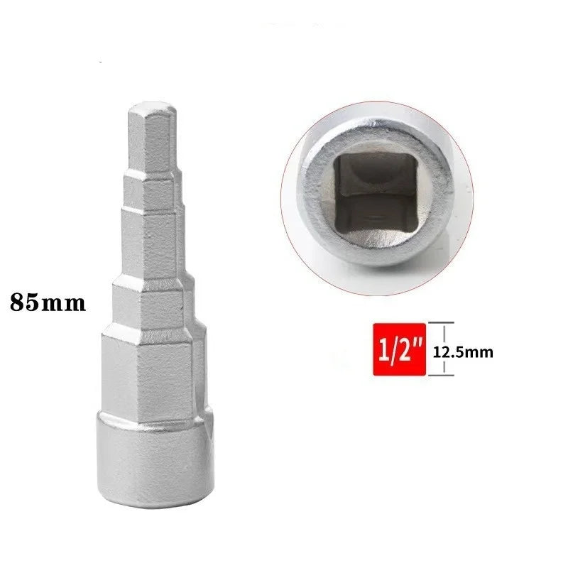 1Pcs Key Spanners Radiators Carbon Steel Pagoda Head Valves Key Step Wrench with Square 1/2inch Ratchet Drive Radiators Wrench Oasis Select B
