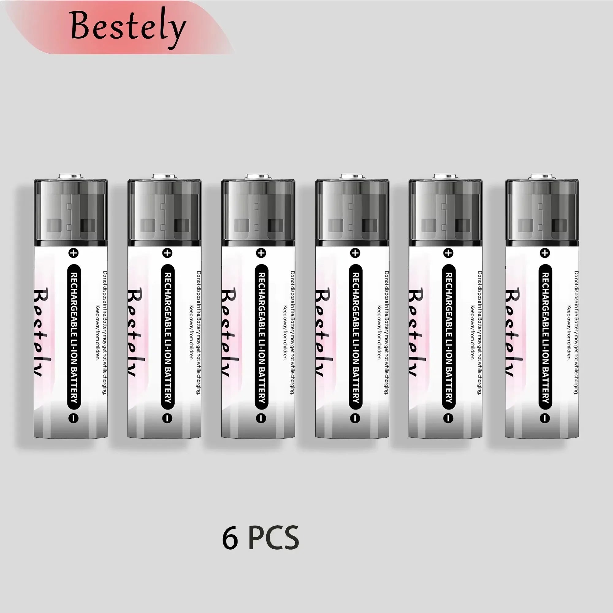 AA Rechargeable Lithium Battery 1.5v 5800mAh USB Li-ion High capacity 1.5h Fast charging Long lasting Oasis Select 6 pcs Batteries