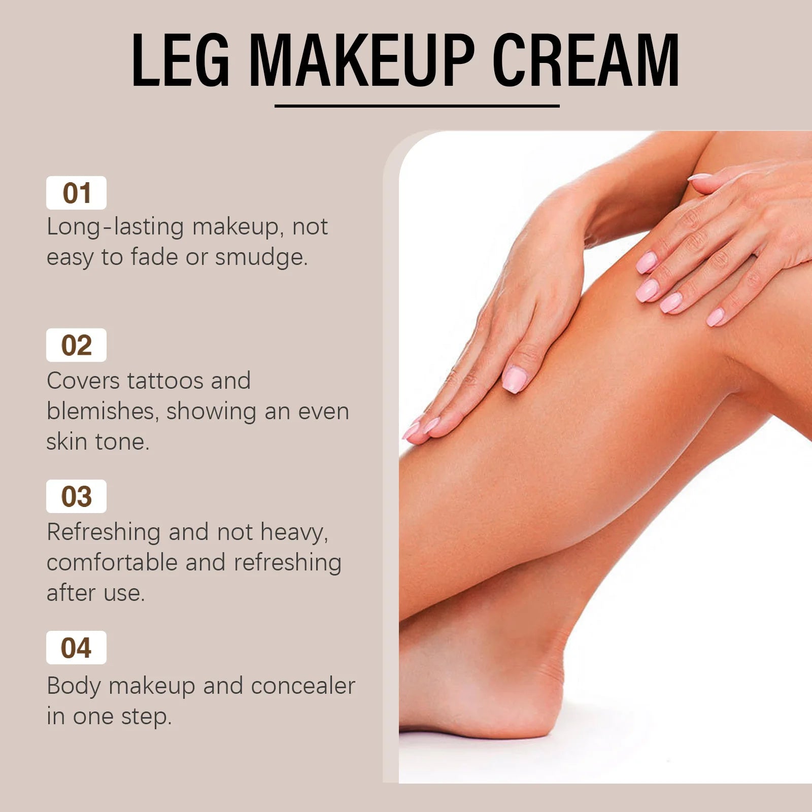 OceAura Leg Makeup Lotion – Waterproof Body Foundation Body Foundation Lotion Oasis Select
