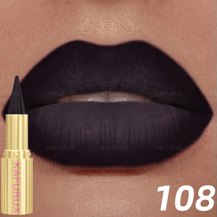 KAFURUX 9-Color Matte Lipstick & Lip Liner Pen | Velvet Finish