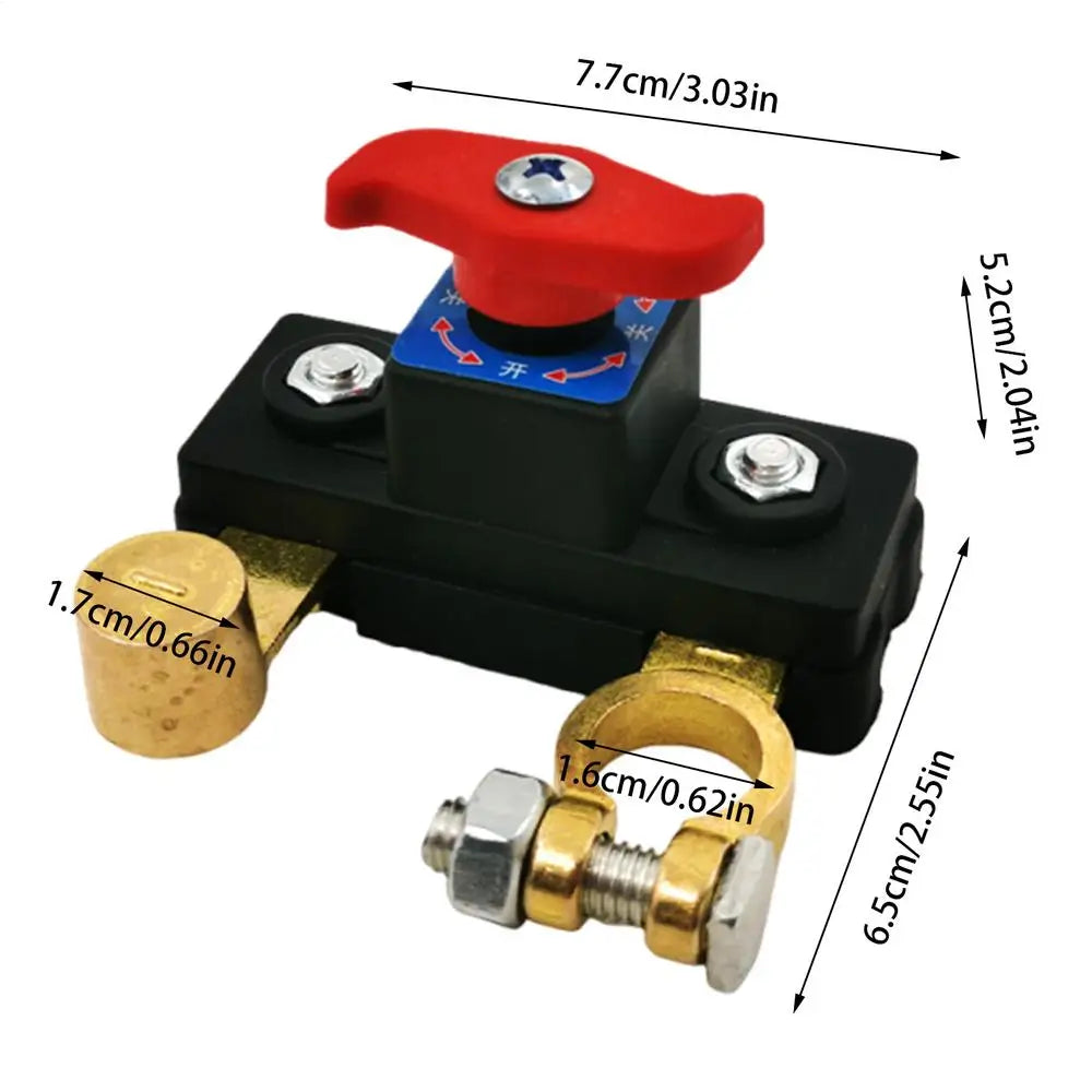 Battery Disconnect Control 12V 24V Auto Battery Quick Disconnect Control Power Management Terminal Safety Equipment for Parking Oasis Select Pure copper