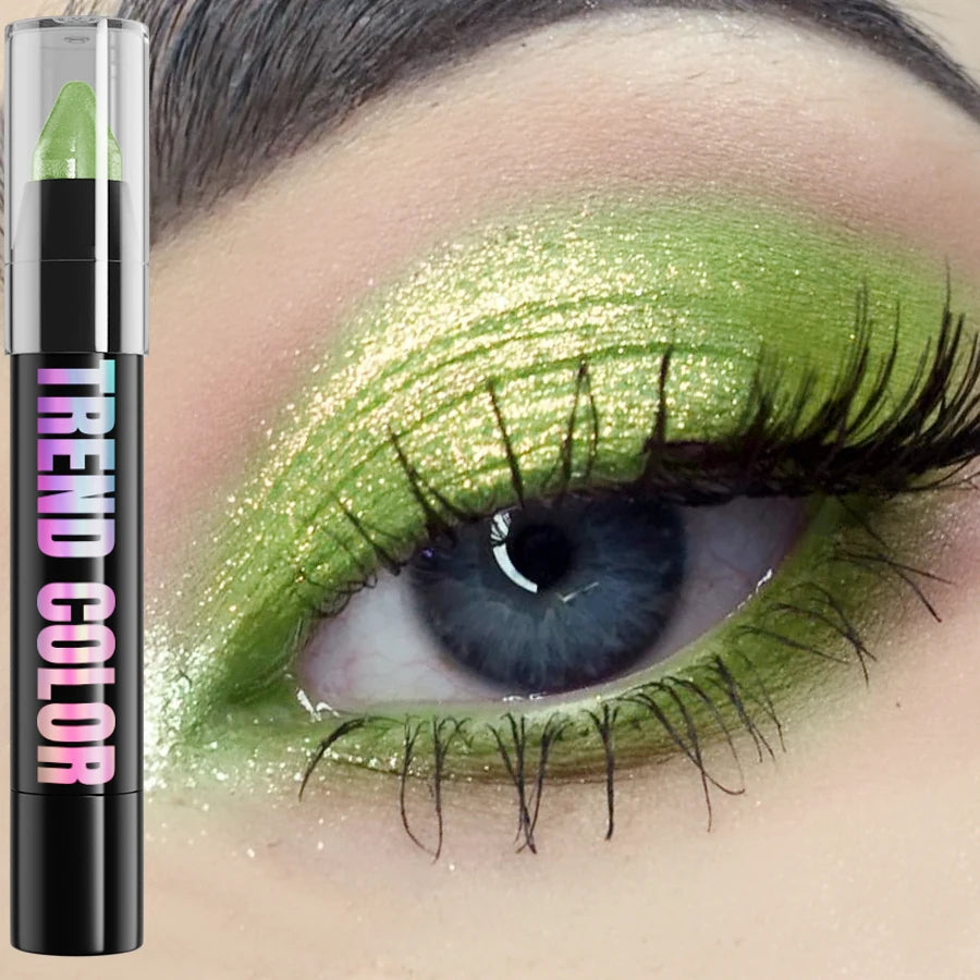 KAFURUX 24-Color Glitter Eyeshadow & Highlighter Pencil Waterproof