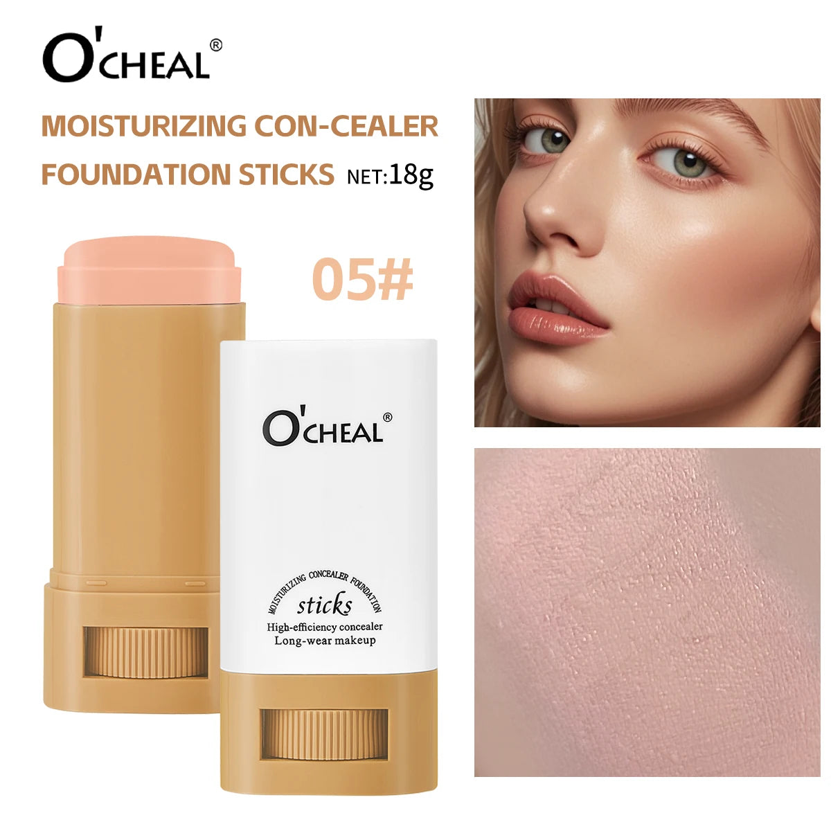 O'Cheal Contour Foundation Stick – Concealer & Bronzer Makeup
