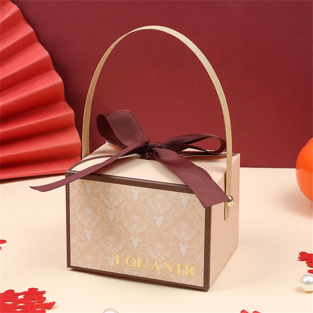 New Candy Box Champagne Gift Bags Birthday Baby Shower Favors Handheld Chocolate Gift Packing Box Decoration for Guests Oasis Select Champagne 1 Other