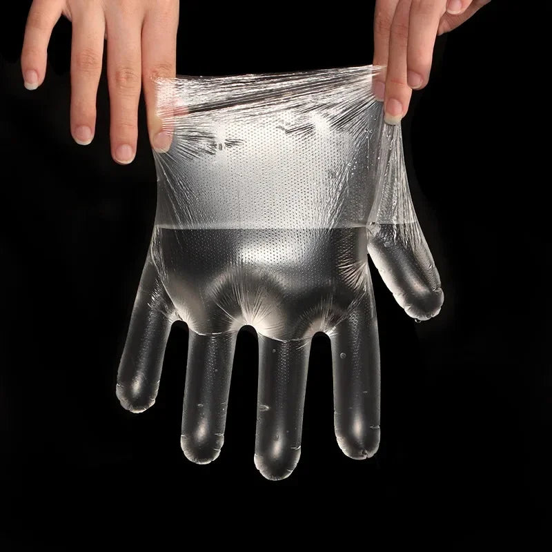 Clear Disposable Gloves Transparent Plastic Gloves Latex Free Food Prep Safe Gloves for Cooking Cleaning BBQ Kitchen Things Oasis Select
