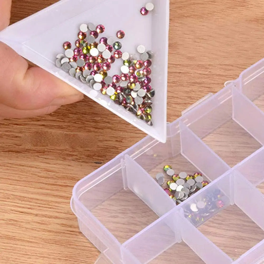 1/10Pcs Triangular Tray Boxes Tweezers for Rhinestone Diamond Stotrage Handmade Supplies Jewelry Display Organizer Accessories Oasis Select
