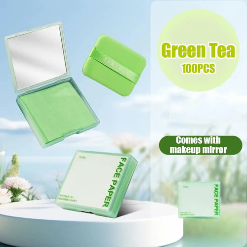100Pcs Face Oil Absorbing Paper Protable Facial Control Wipes Oily Face Blotting Matting Tissue Makeup Facial Clean Oasis Select