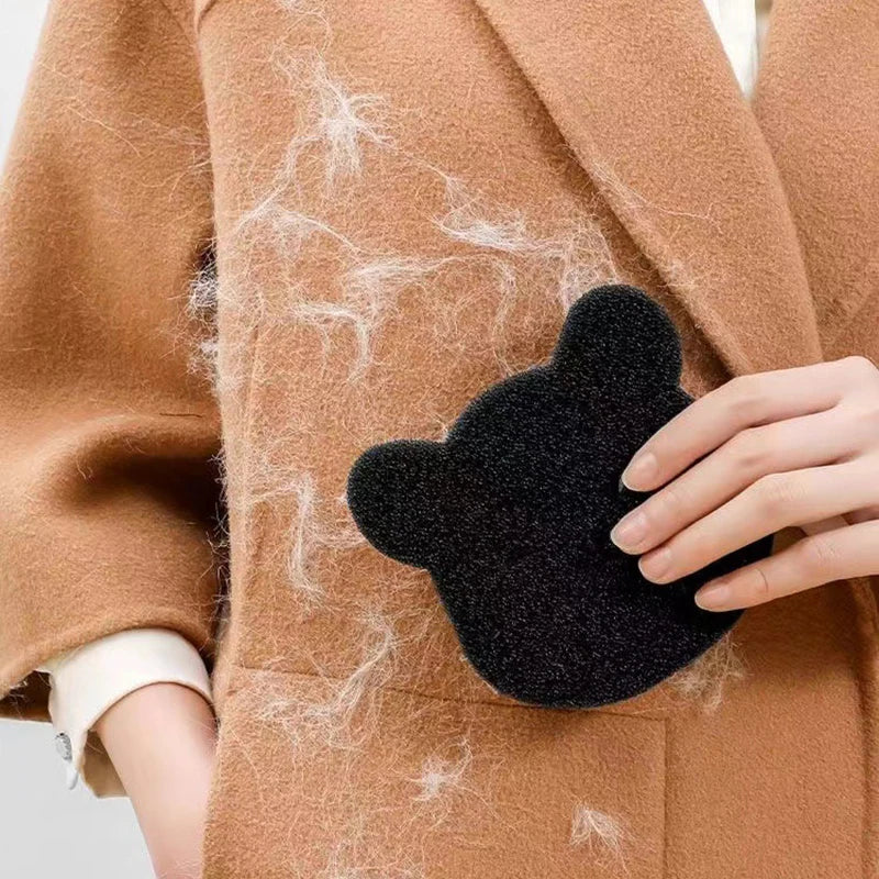 2 /4 Sets Of Household Pet Hair Remover, Machine Washed Bear Sticky Sponge, Reusable, Suitable For Washing Machine, Dryer, Black Oasis Select