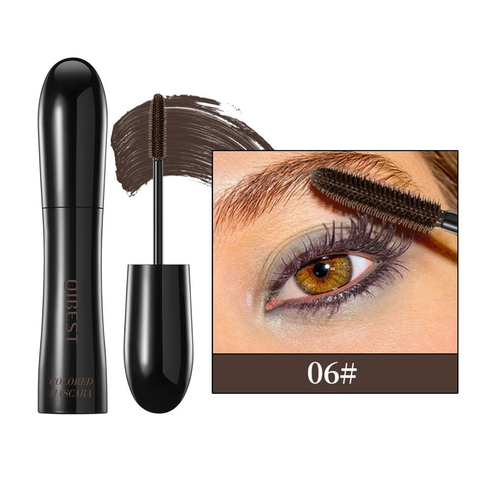 QIBEST 4D Silk Fiber Mascara – Waterproof & Colorful Lashes