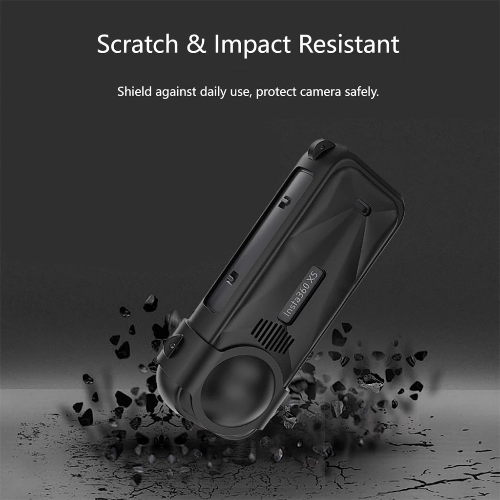 Insta360 X5 Silicone Case & Lens Cap Protector Cover Set