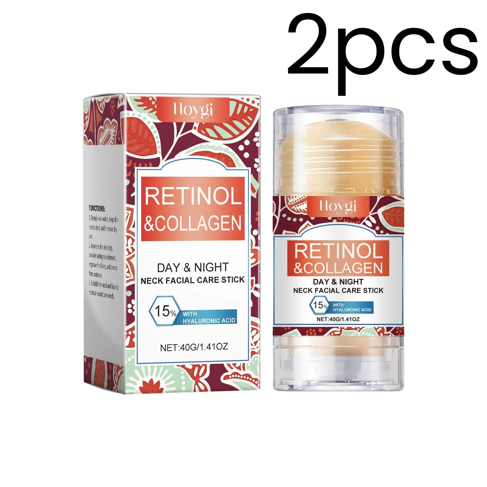 Hoygi Neck Facial Care Stick Anti Wrinkle Youthful Skin Contouring Deep Hydration Revitalizing Skin Plumping Neck Firming Stick Oasis Select 2pcs