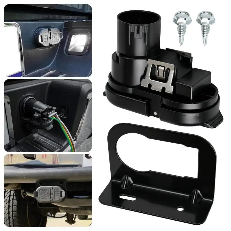 Style 7-Way & 4-Way Trailer Wiring Harness With Bracket, For 2007-2024 F150, Chevy Silverado, RAM Oasis Select