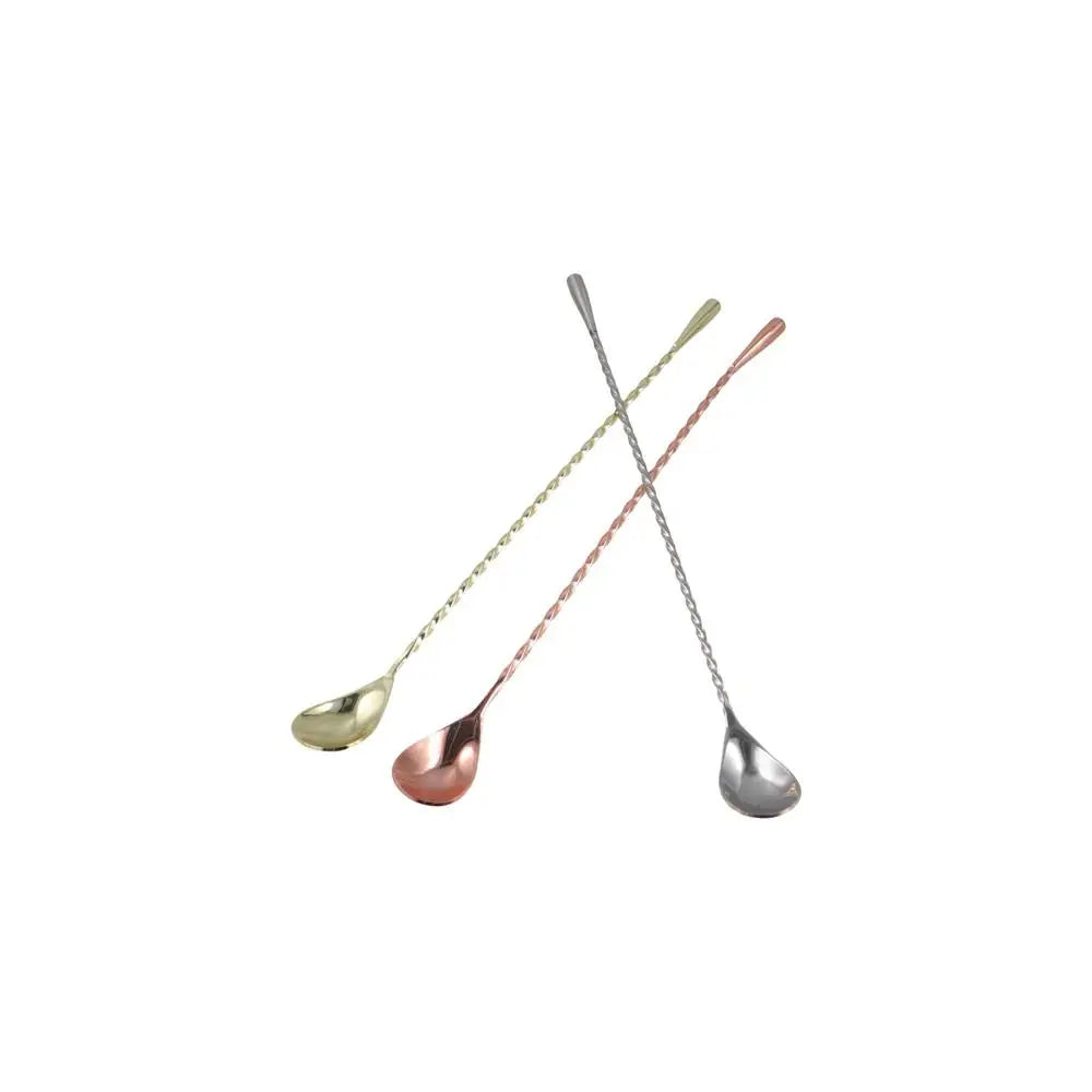 Kitchen Accessories Spiral Pattern Cocktail Spoon Long Handle 20/30/40cm Bar Teadrop Spoon Stainless Steel Mixing Spoon Dessert Oasis Select