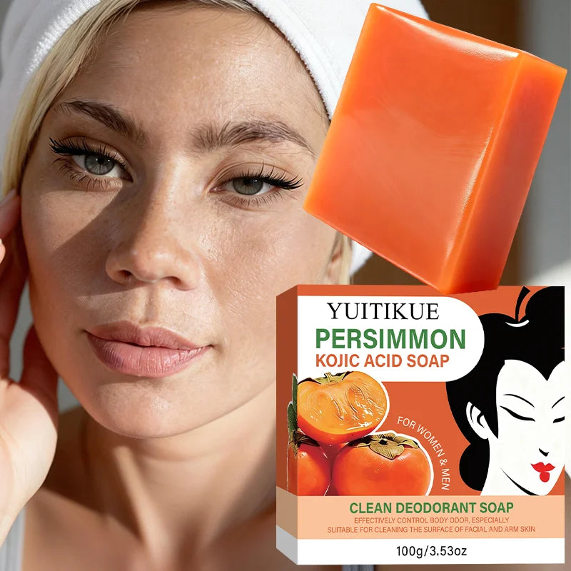 YUITIKUE Kojic Acid Deodorant Soap – Persimmon & Collagen 100g