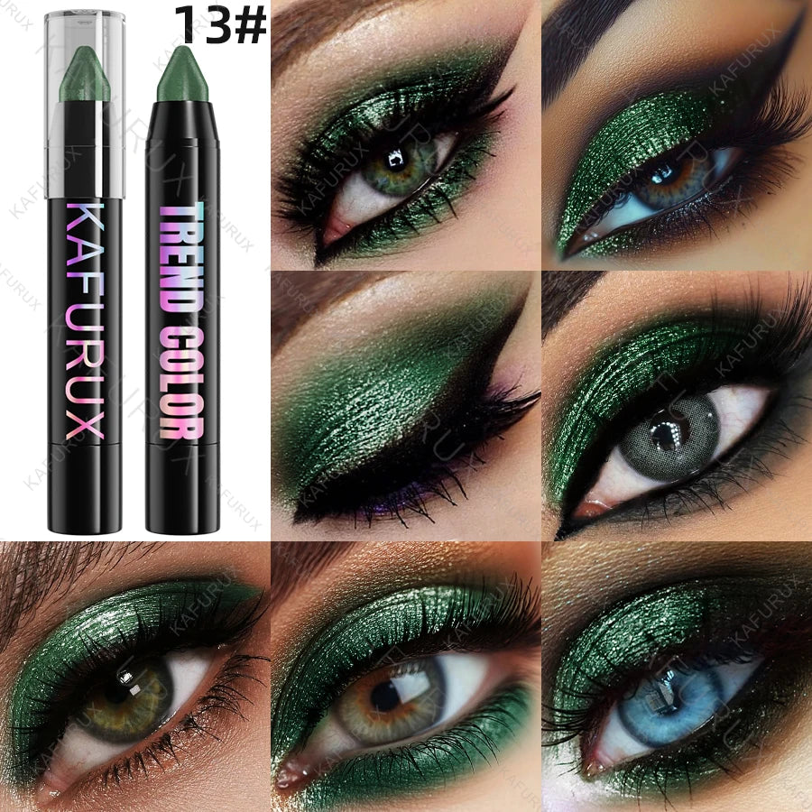 KAFURUX Metallic Glitter Eyeshadow Pencil – Waterproof Shimmer