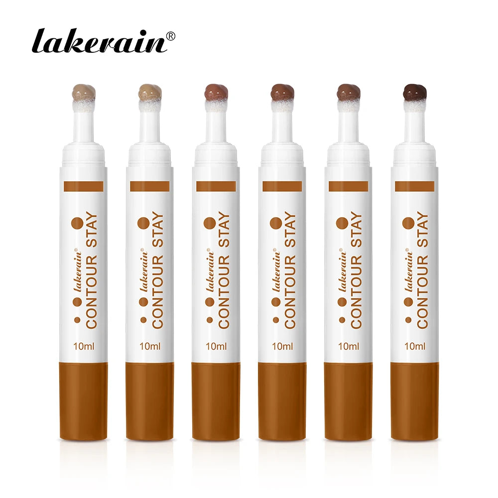 6-colors Moisturizing Liquid Contour Stay Cream Bronzer Waterproof Lightweight 3D Concealer Nourishing Face Contour Makeup Oasis Select SET