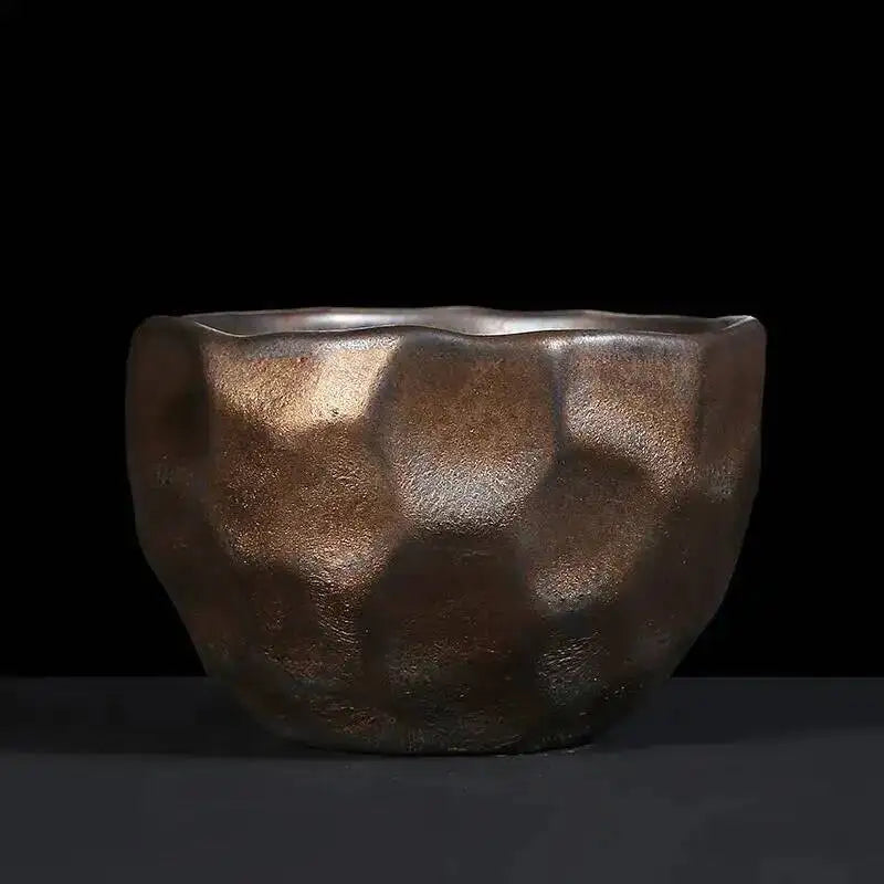 Japanese Coarse Ceramic Coffee Cup Handmade Tea Cup Kungfu Tea Cup Household Water Cup Oasis Select Bronze Zen Cup