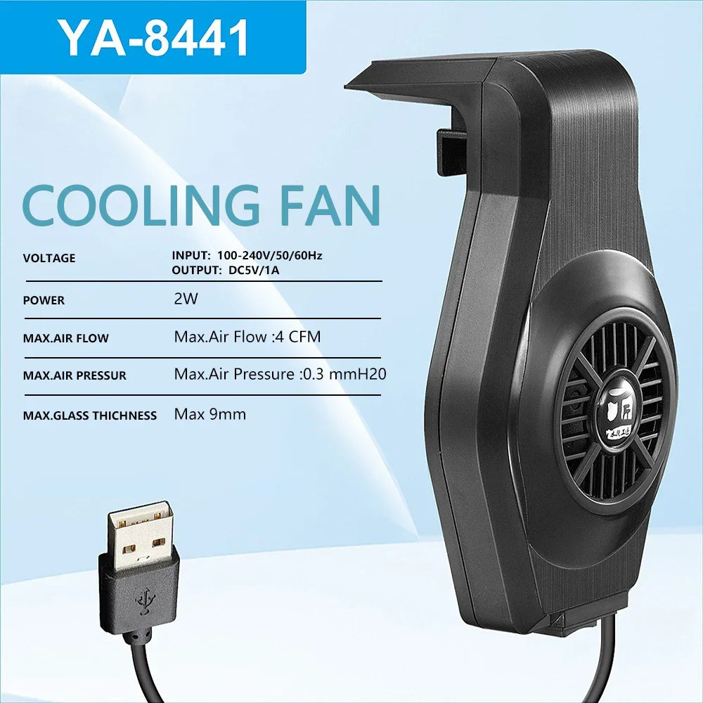 Wall Mounted Fish Tank Ventilator Cooling Fan for Household Aquariums Air Cooler Fishtanks Air Chiller Temperature Reduce System Oasis Select 8841 small