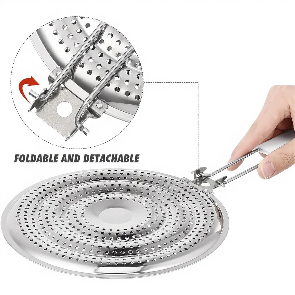 Stainless Steel Heat Diffuser Plate For Gas Electric Stove Scorch Prevention Simmer Ring Cookware Protector Kitchen Tool Oasis Select