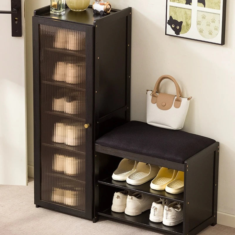 light luxury and high-end sense at the door of the home, integrated shoe cabinet, medieval door shoe stool Oasis Select