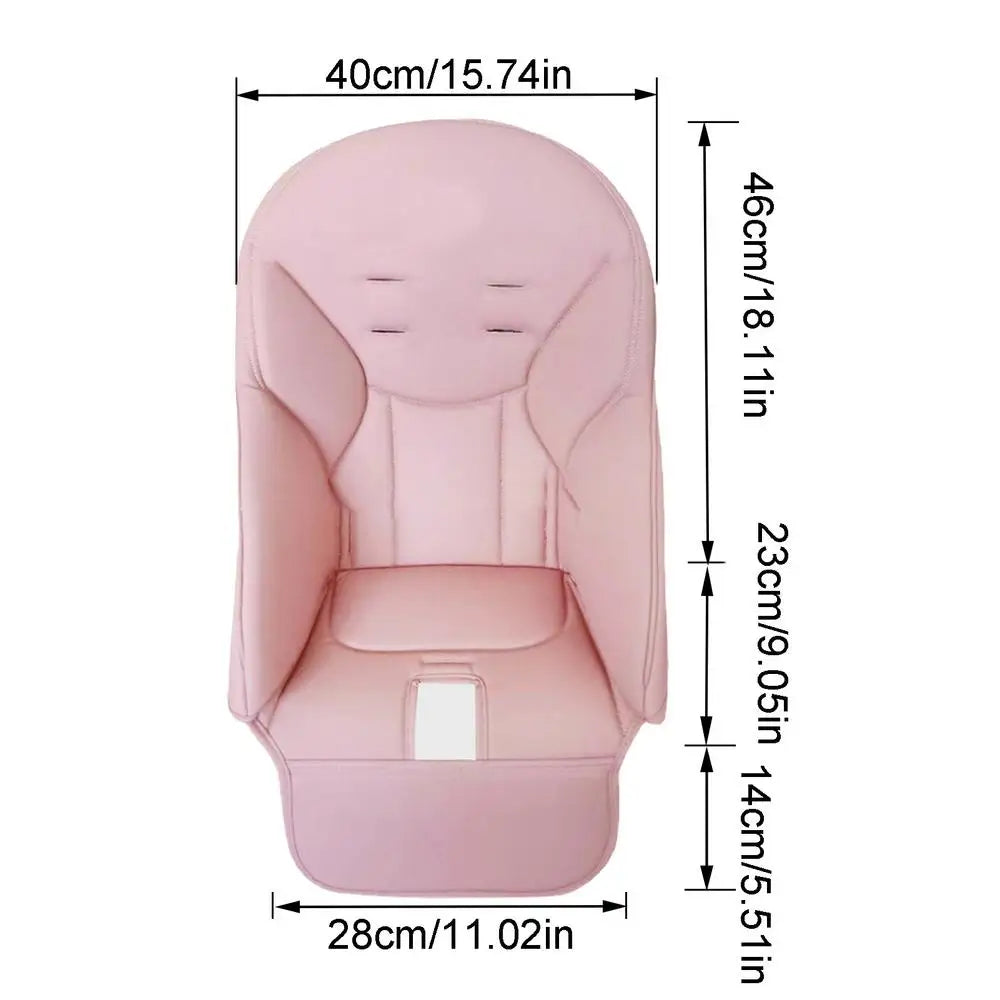 Baby PU Leather Dining Chair Cover Soft Seat Cover Comfortable for PegPerego Siesta Zero3 Baoneo Kosmic Jane Oasis Select Pink1