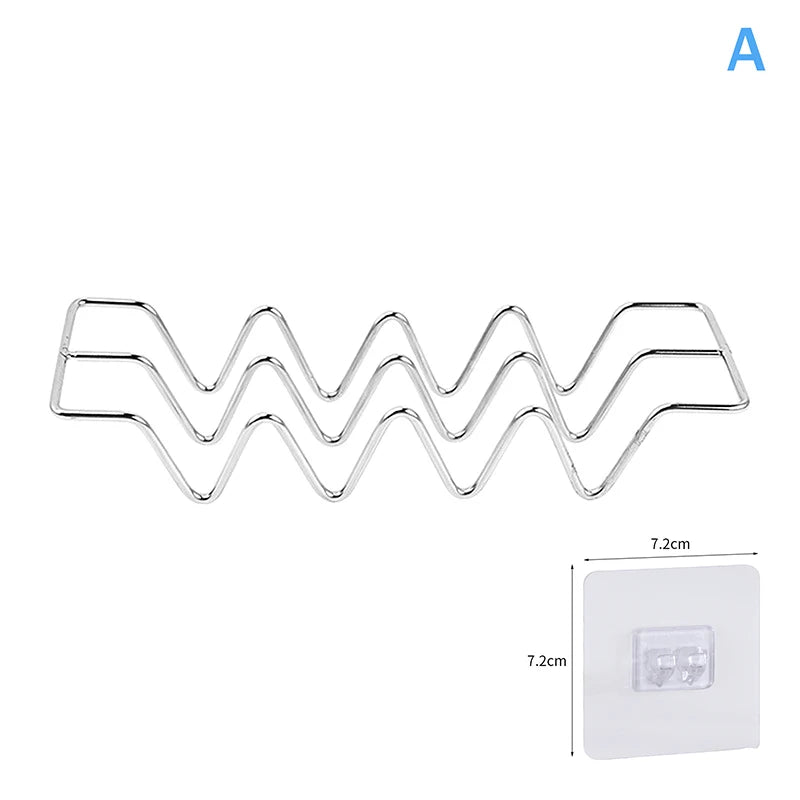 SUSU Stainless Steel Soap Rack Shelf Kitchen Dish Household Draining Countertop Basin Soap Holder Bathroom Accessories Oasis Select B