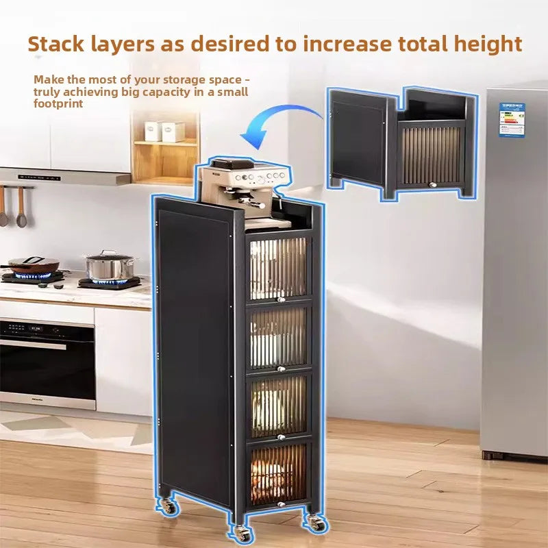 Kitchen crevice storage cabinet bathroom refrigerator crevice cabinet narrow cabinet with door floor to ceiling locker against Oasis Select