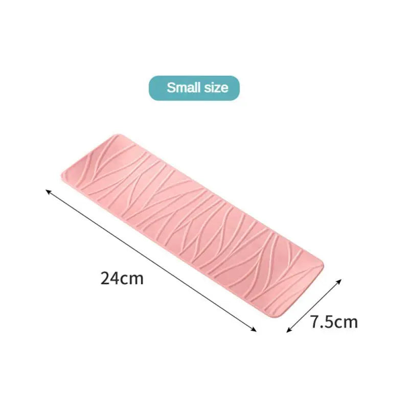 1Pcs Japanese Minimalist Wave Pattern Ceramic Plates Rectangular Serving Platters for Desserts Appetizers & Kitchen Dining Oasis Select Small pink