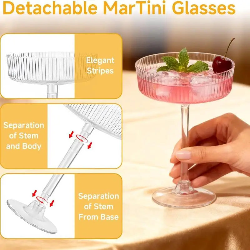 10-Pack BPA-Free Plastic Coupe Glasses | Shatterproof Party Cups