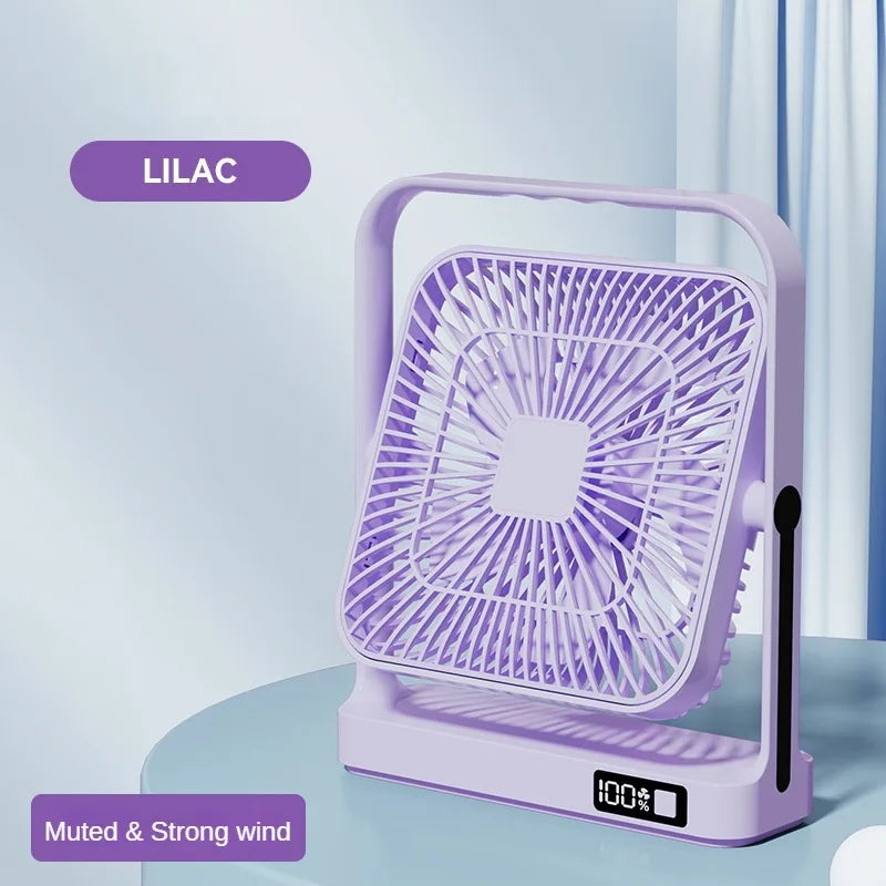 M09 Rechargeable Desktop Wall Fan – 3600mAh USB Battery
