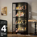 Luxury Glass Door Solid Wood Figure Blind Box Model Dust-proof Display Cabinet Design Model Cabinet Storage Storage Cabinet Oasis Select Black 4-60