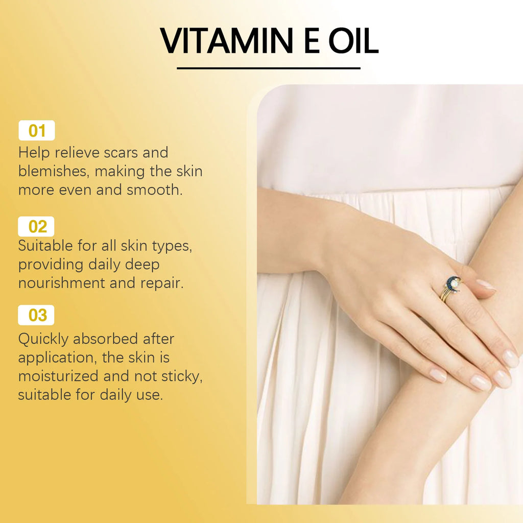 Vitamin E Essential Oil – Firming, Brightening & Anti-Aging 60ml Body & Face Oil Oasis Select