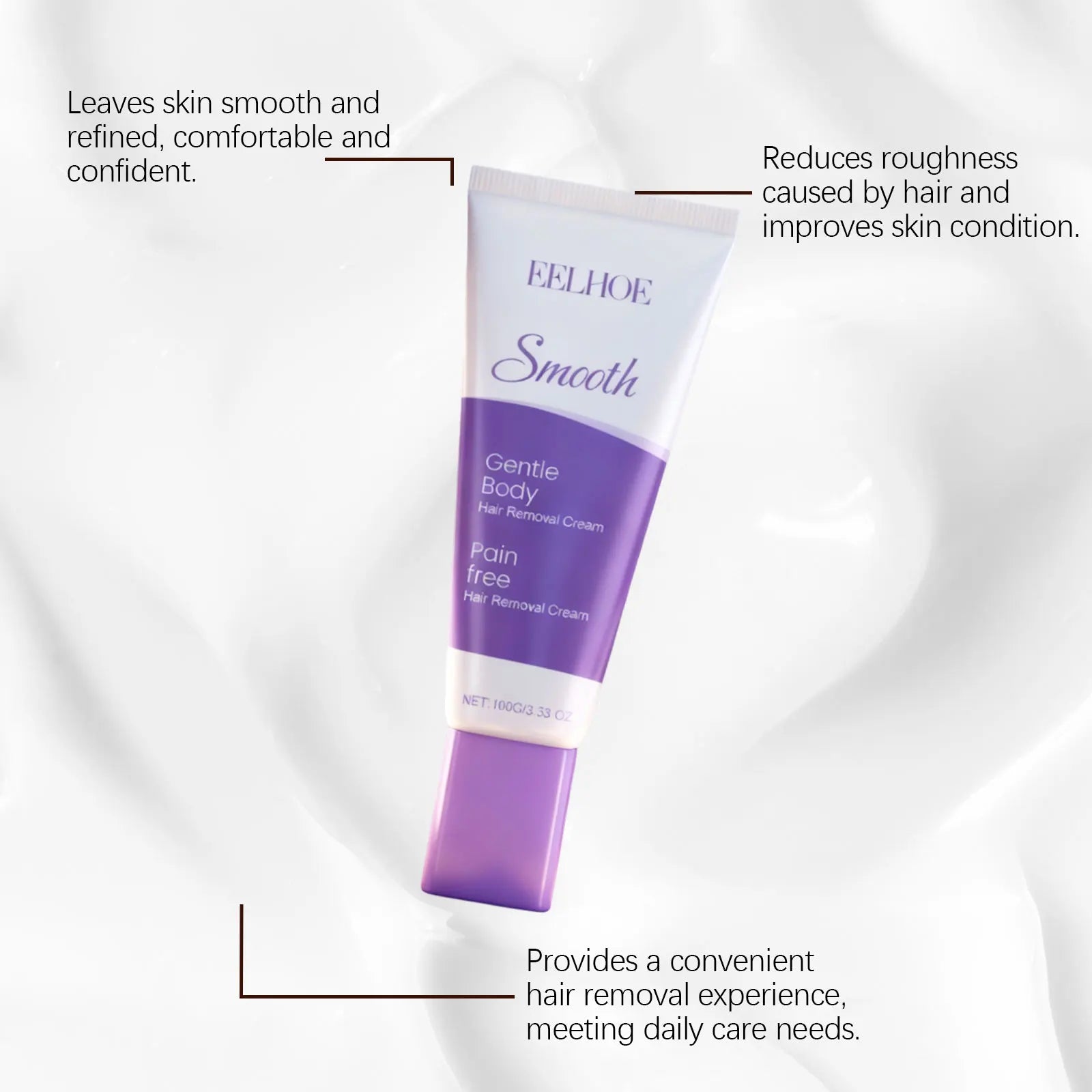 100g Gentle Hair Removal Cream Moisturizing Depilatory Body Care Smooth Firming Skin Relieve Discomfort Daily Use For Women Men Oasis Select