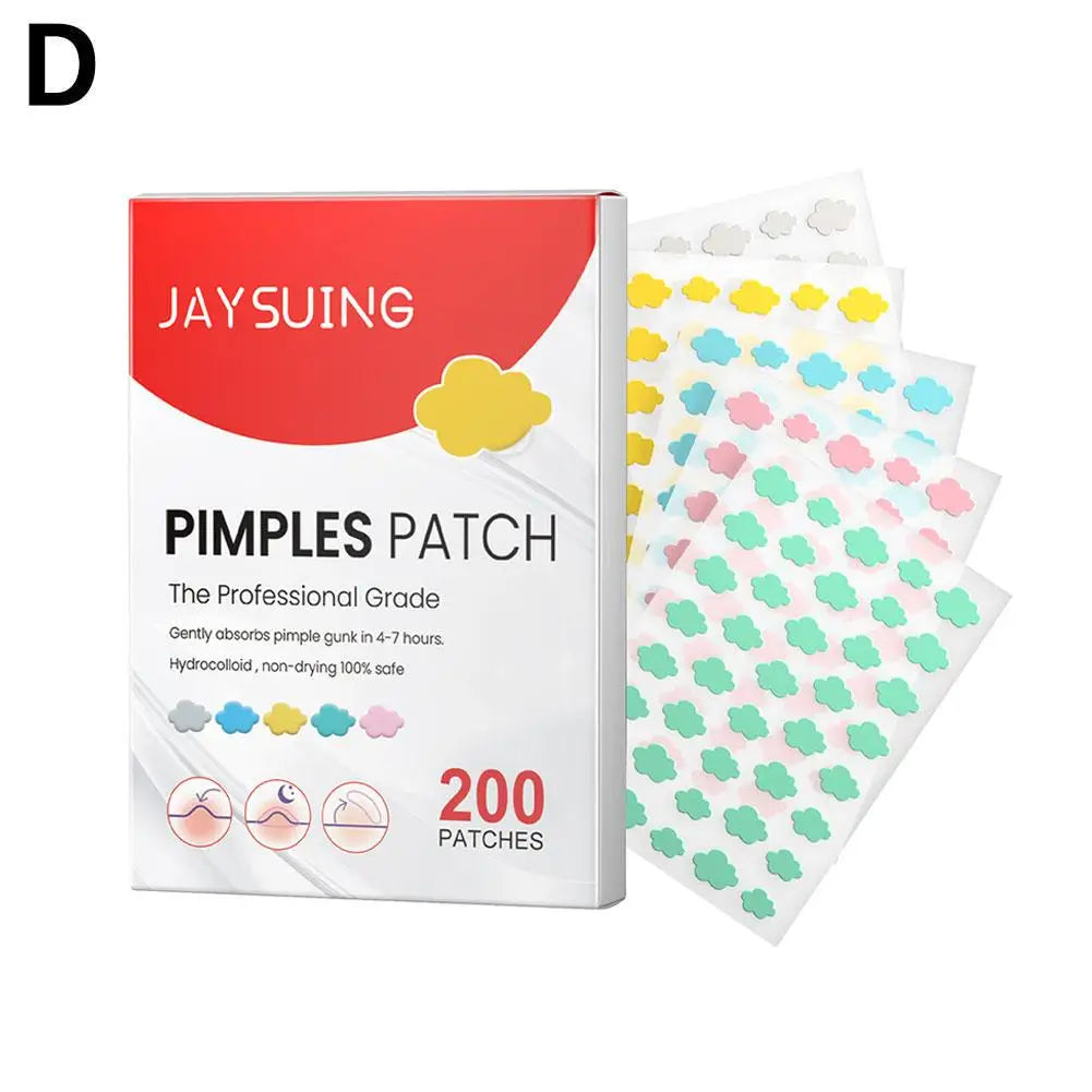 200-Pack Hydrocolloid Acne Patches – Fade Pimples & Blemishes Acne Pimple Patches Oasis Select 200pcs-cloud