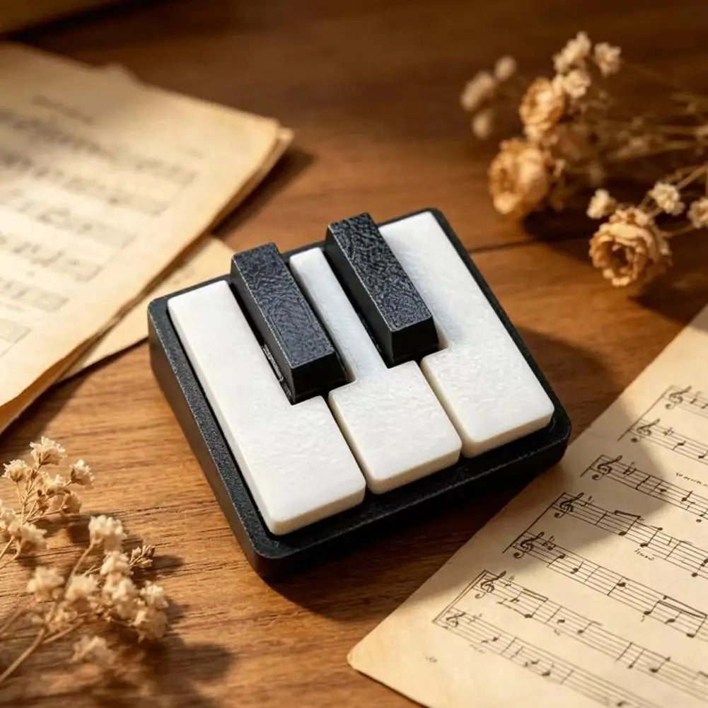 Piano Keyboard Clicker Fidget Toy 3D Printed Stress Relief Figurine Desktop Decompression Gadget for Office Gift Oasis Select