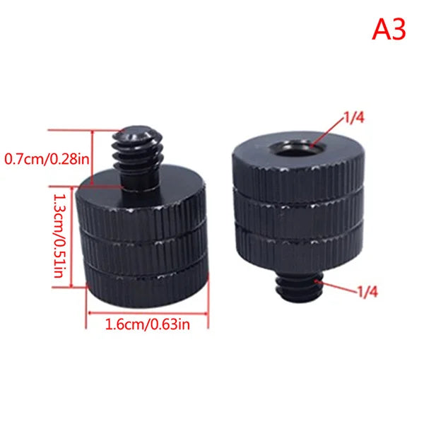 1/4 to M4 M5 M6 M8 M10 Conversion Screw 3/8" Male to Female Thread Screw Mount Adapter Standard for Projector Tripod Oasis Select A3