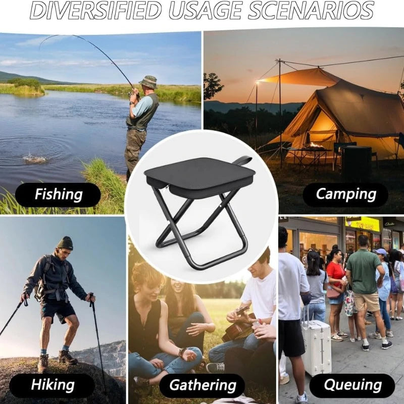 Home Low Stools, Outdoor Folding Stools, Hand in Hand with Bags, Mazha, Tourism, Camping, Fishing, Train Queues, Small Stools Oasis Select
