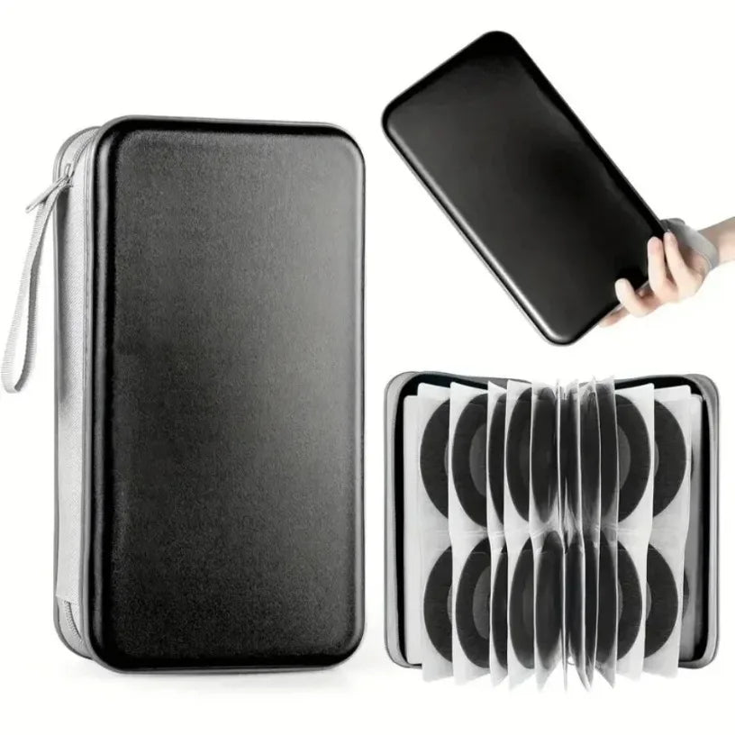 CD Case, DVD Case Holder 96 Capacity Hard Plastic CD DVD Disc Cases Storage Binder Wallet for Car Home Office Travel Oasis Select