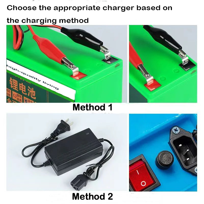 12V Large-Cap 18650 Rechargeable Li-ion Battery Pack (20/30/40Ah)+Charger – Fits Sprayer, Agri, Solar, Kids’ Toy Car, Scale Oasis Select