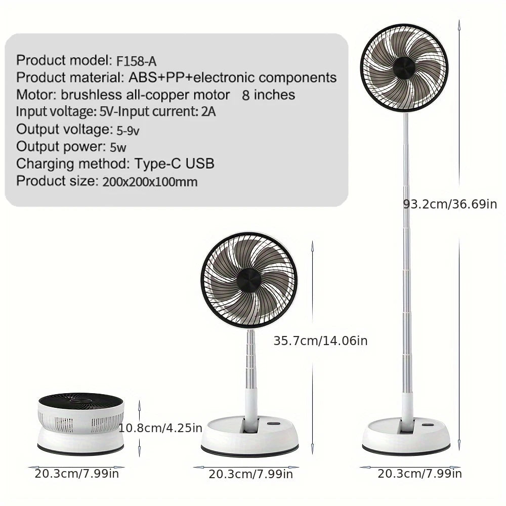 5400mAh Rechargeable Tower Fan | Remote, Timer, Oscillating